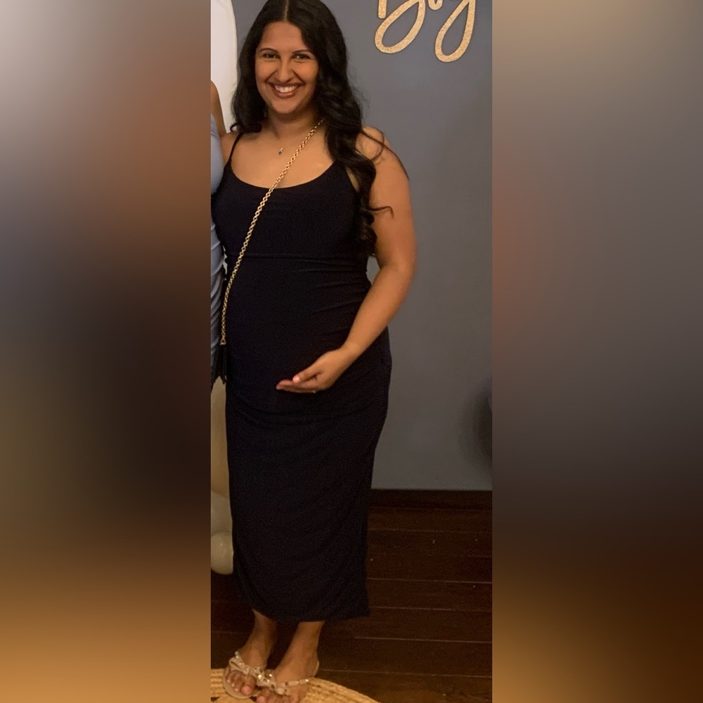 Maternity Club L London dress navy blue